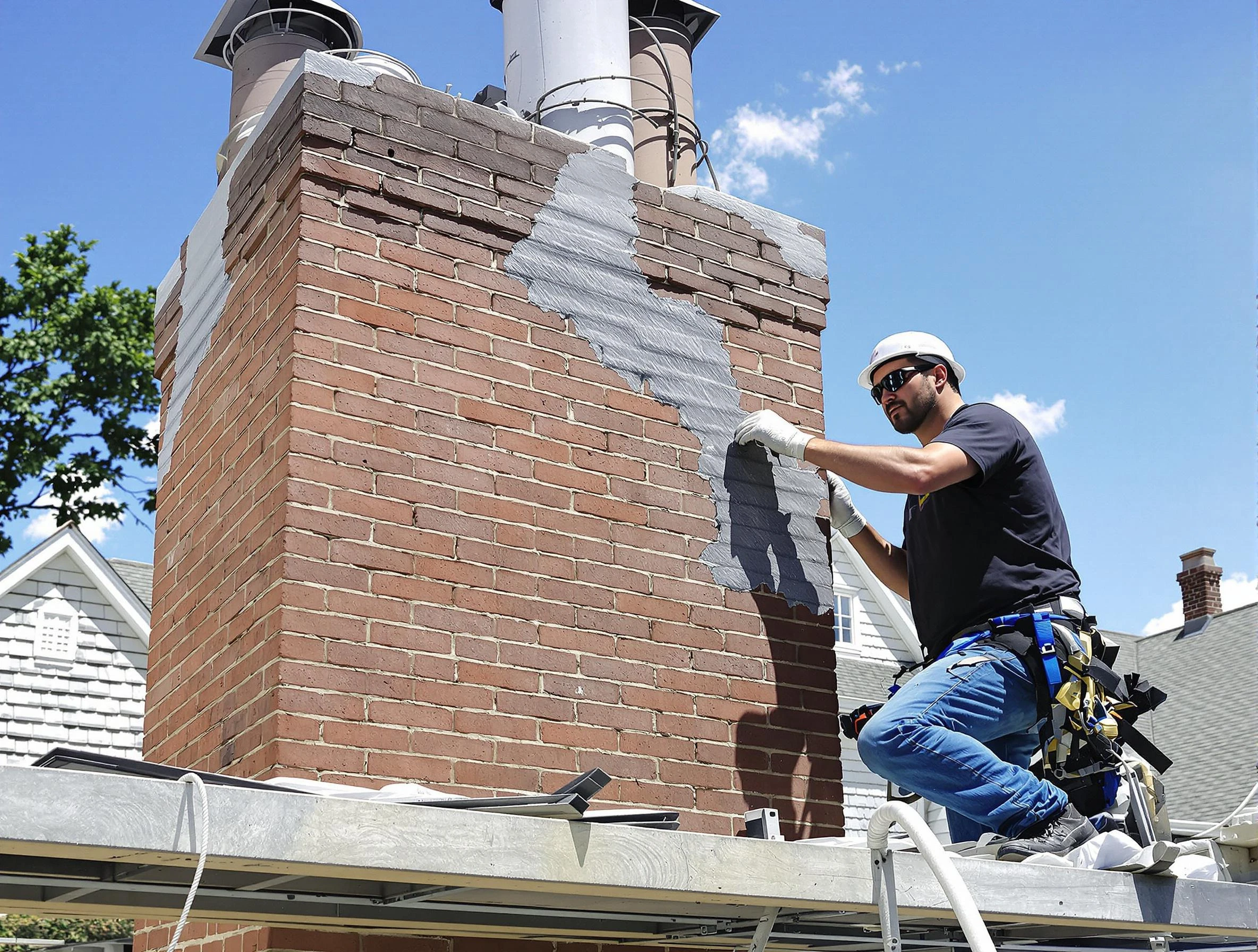 Chimney Restoration in Belmont