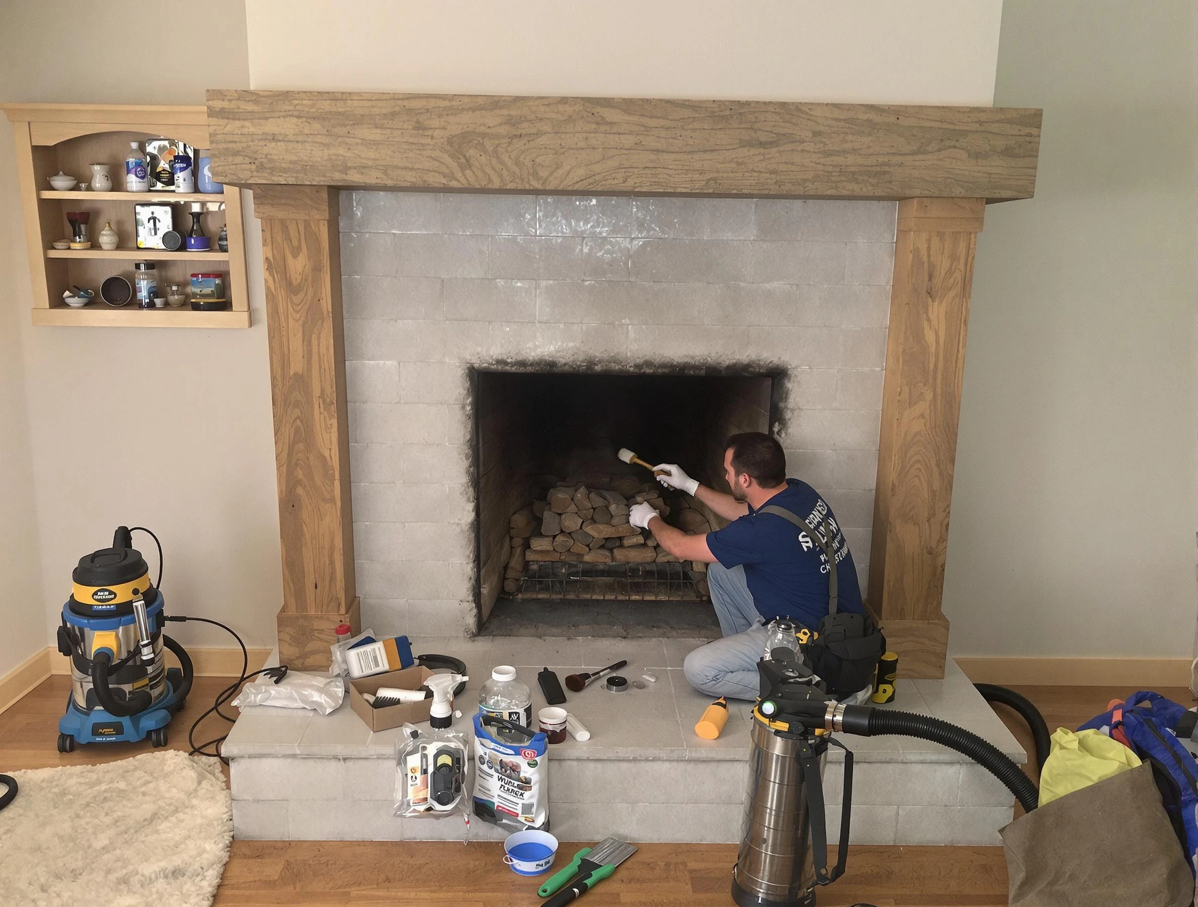 Detailed creosote removal process by Belmont Chimney Sweep in Belmont, MA