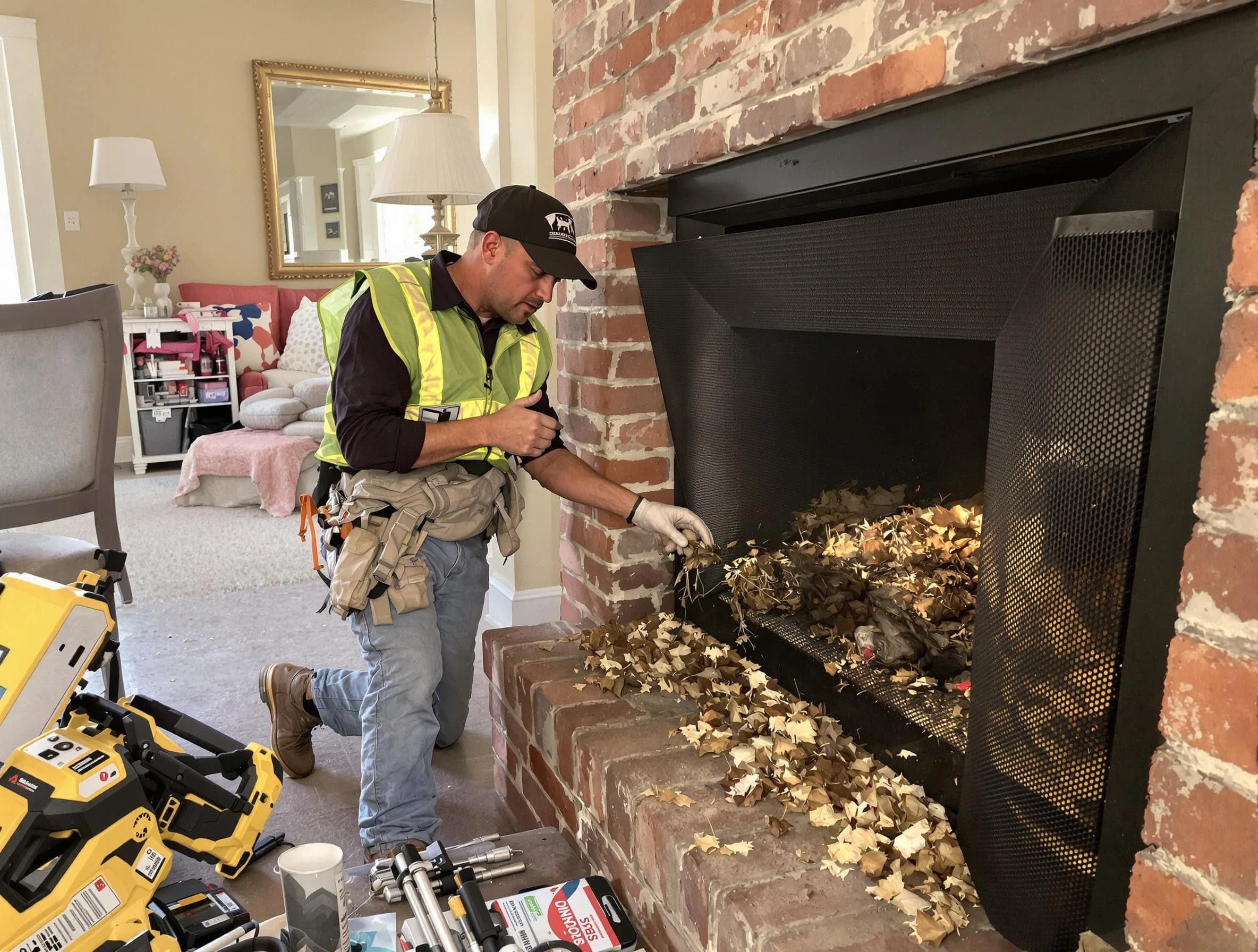 Safe screening installation by Belmont Chimney Sweep in Belmont, MA