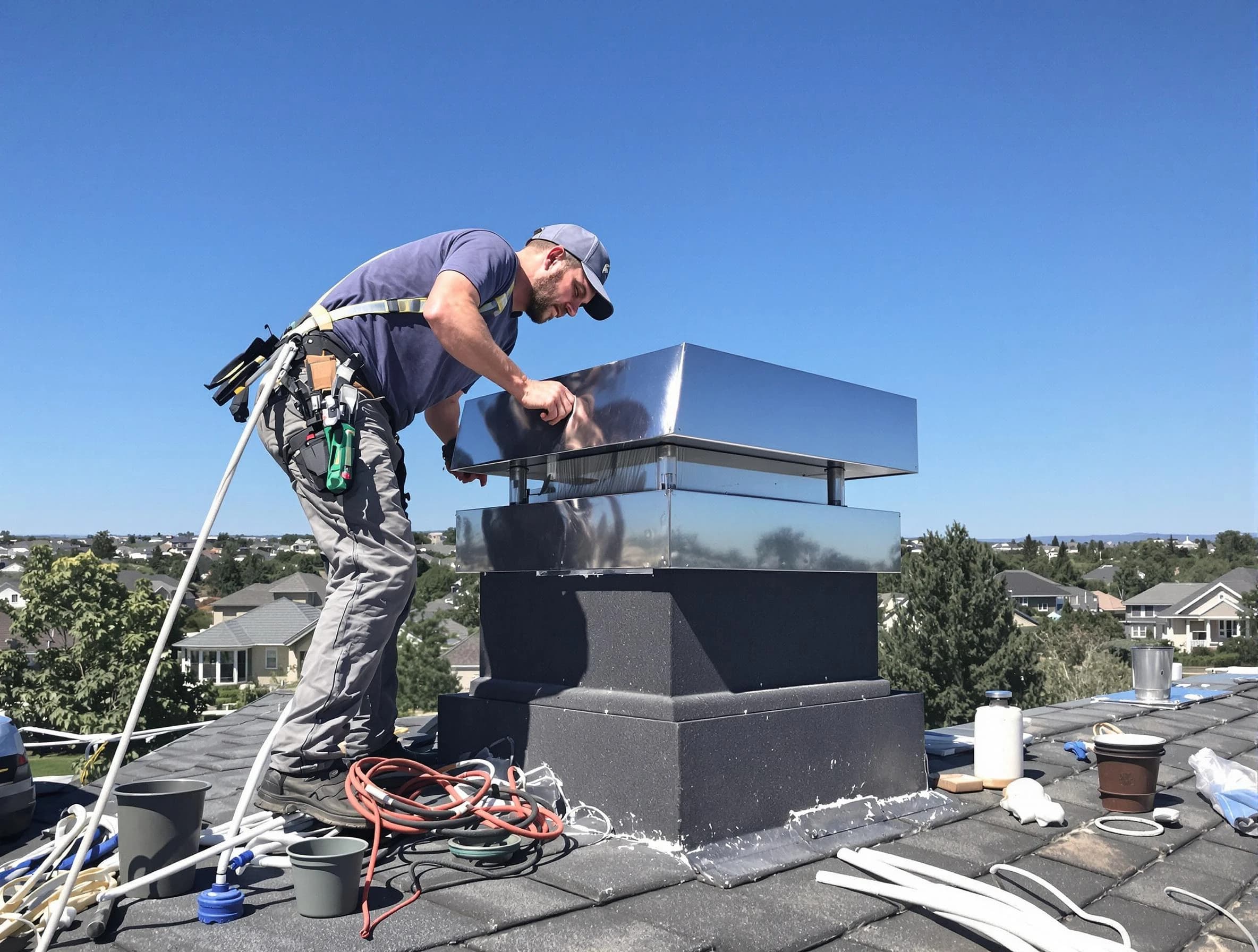 Chimney Cap Services service in Belmont, MA