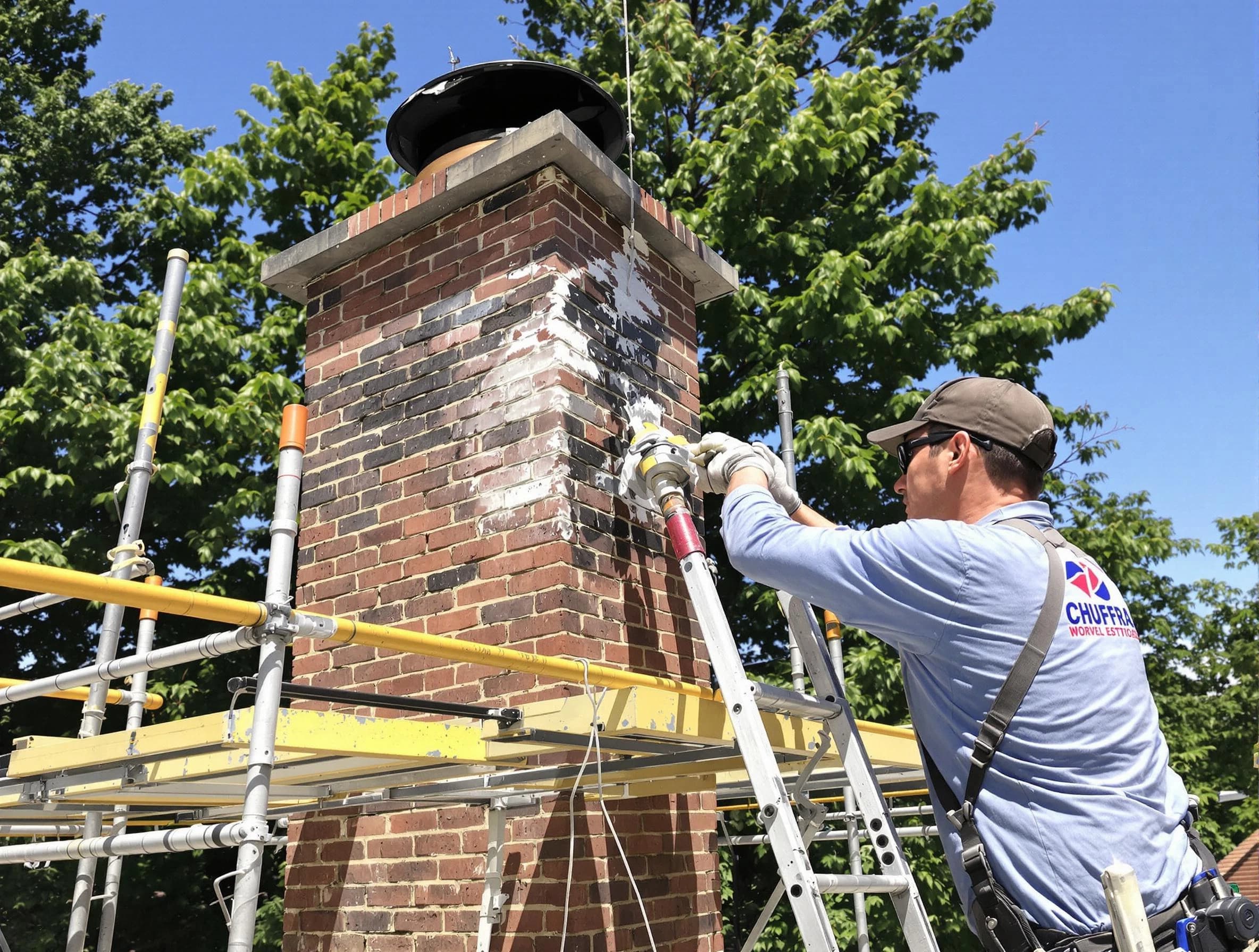 Structural chimney repair by Belmont Chimney Sweep in Belmont, MA