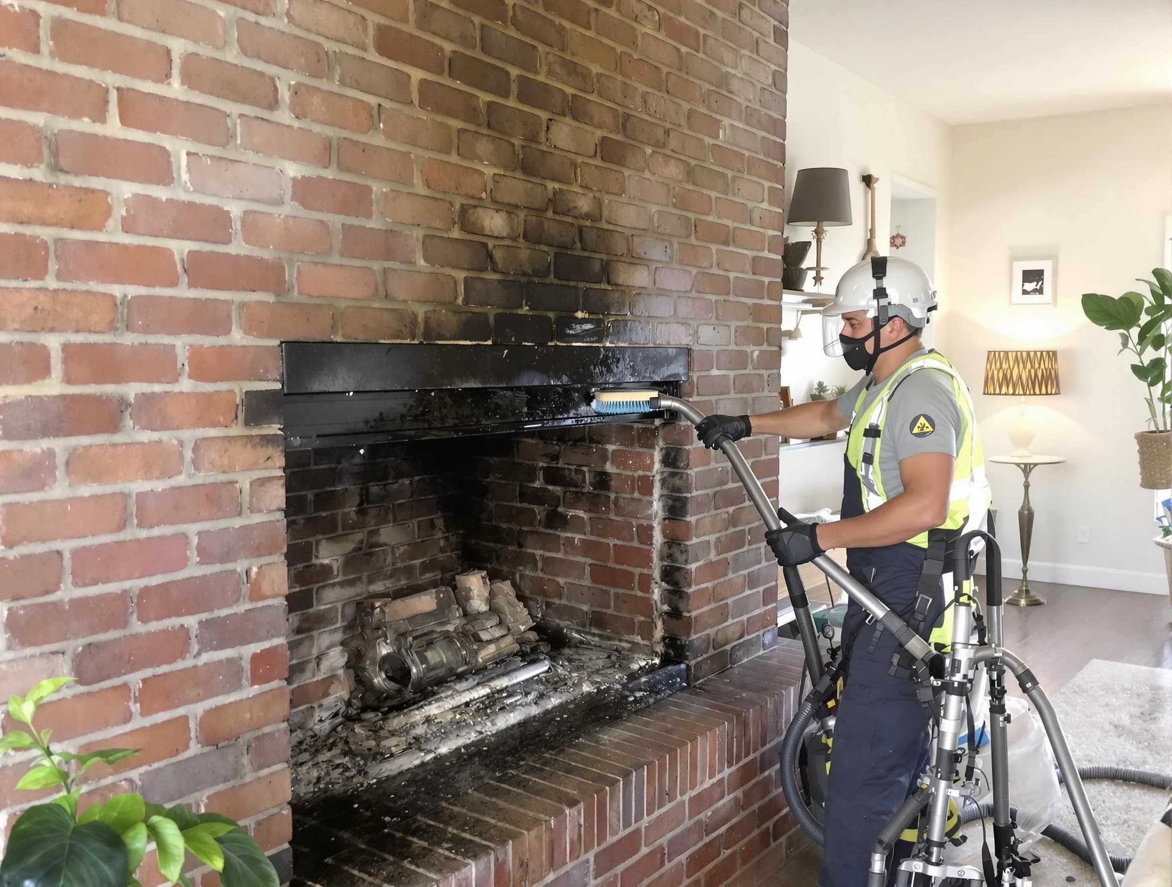Belmont Chimney Sweep providing fireplace cleaning services in Belmont, MA