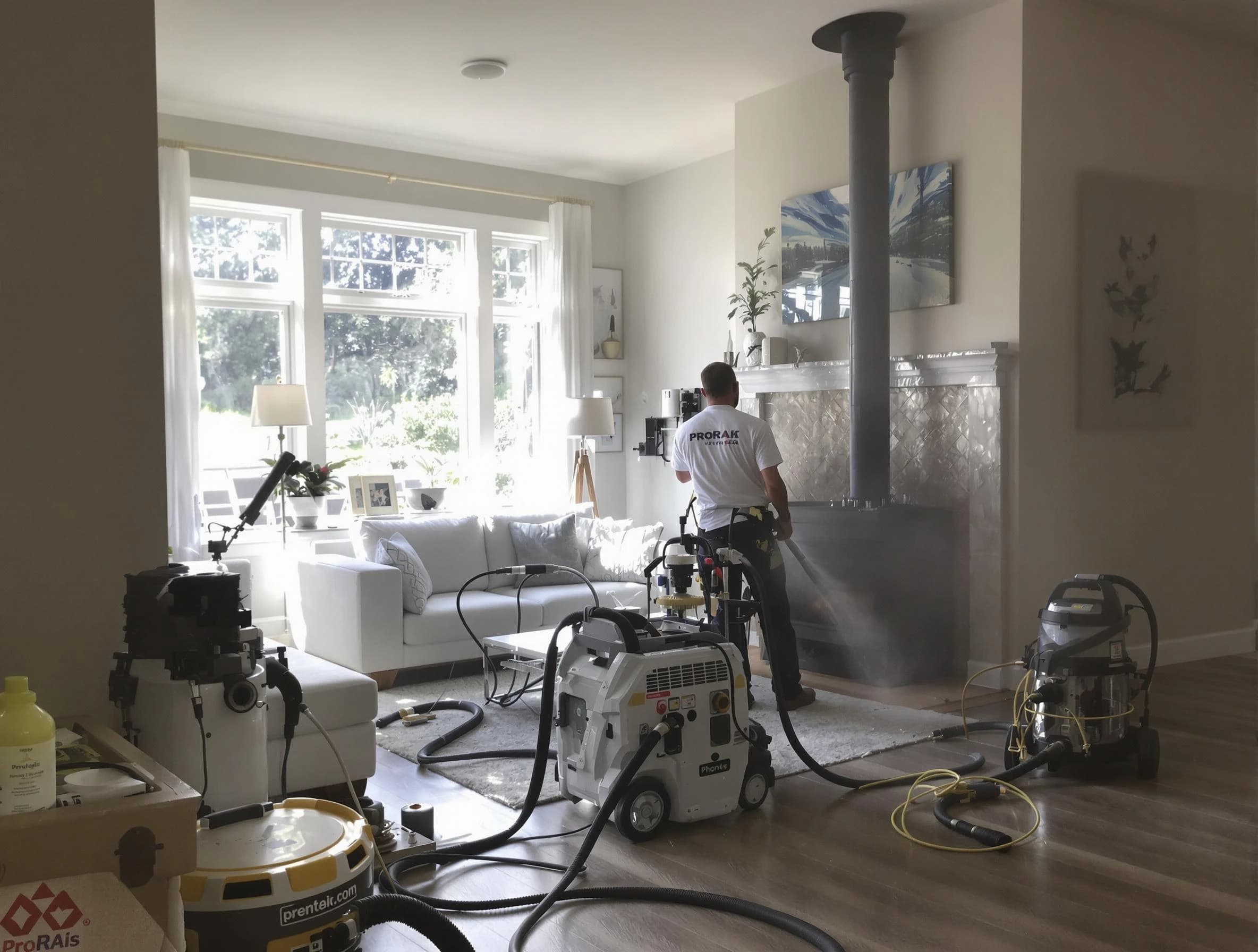 Soot removal service by Belmont Chimney Sweep for a fireplace in Belmont, MA
